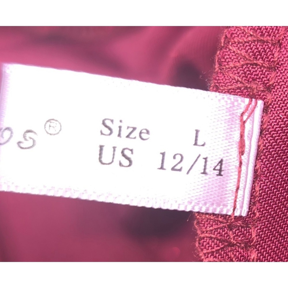 R VIVIMOS Large 12/14 Crushed Velvet Maxi Dress Scoop Neck Empire Waist -2540 - Picture 5 of 7